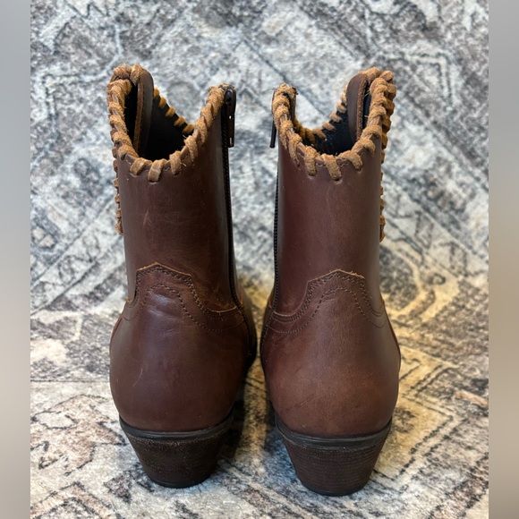 NWOT Shyanne Womens Sawyer Dolly Terra Brown Western Leather Ankle Boots Size 8B - Picture 3 of 5